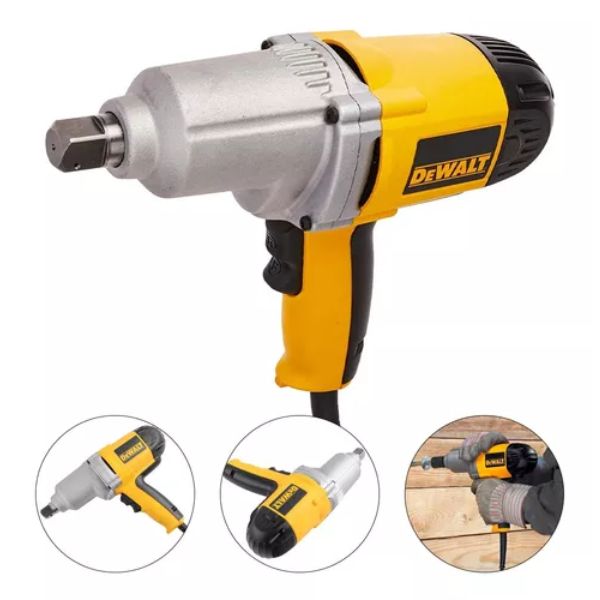 A CHAVE DE IMPACTOR DW294 DA DEWALT POSSUI UM POTENTE MOTOR DE 710W DE POTENCIA E UM TORQUE MÁXIMO DE 440 Nm, COM O INTERRUPTOR COM GATILHO BASCULANTE PARA OPERAÇÃO RÁPIDA E CONFORTÁVEL